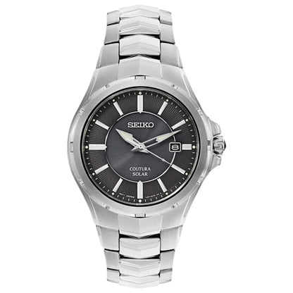 Front view of Seiko Coutura Men's Solar Powered Quartz Watch SNE411