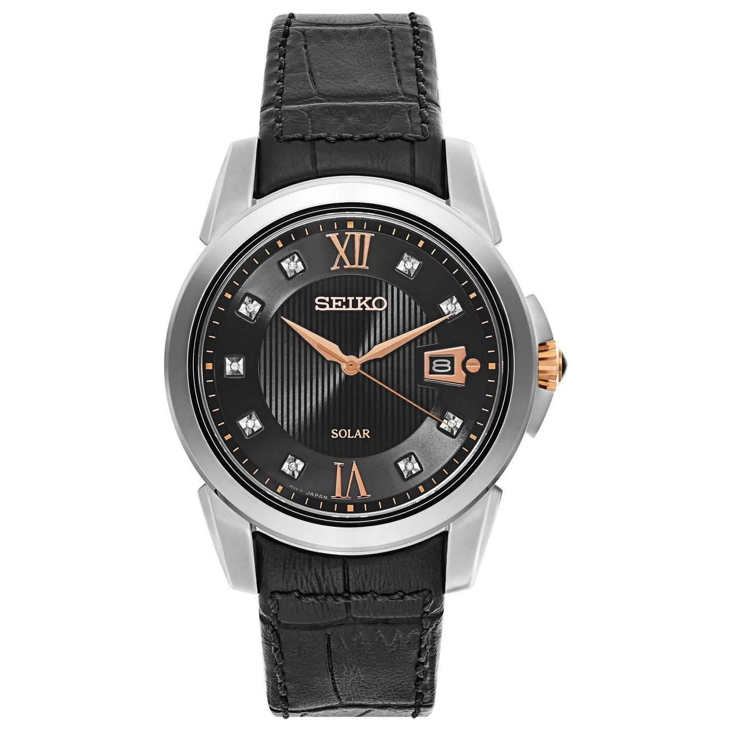 Front view of Seiko Le Grand Sport Men's Solar Powered Quartz Watch SNE427