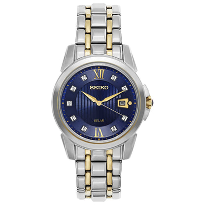 Front view of Seiko Le Grand Sport Men's Solar Powered Quartz Watch SNE428