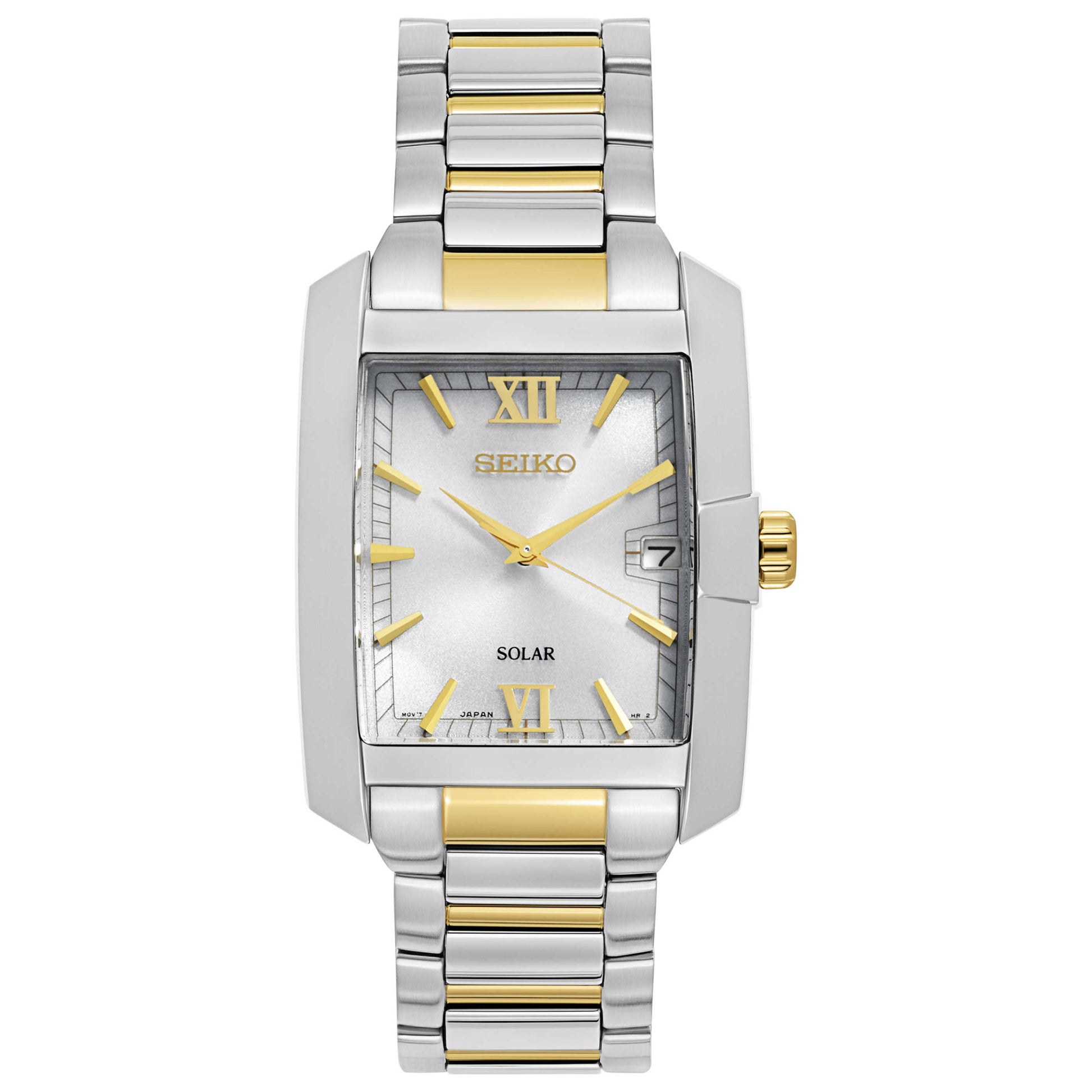 Front view of Seiko Core Men's Solar Powered Quartz Watch SNE463