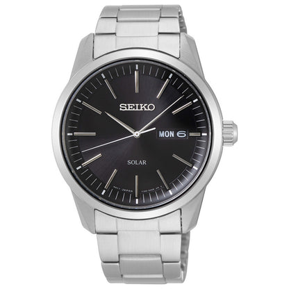Front view of Seiko Classic Men's Solar Watch SNE527P1