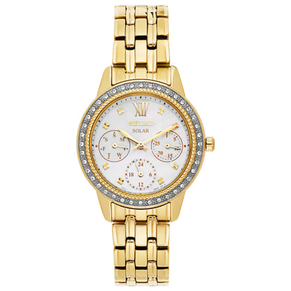 Front view of Seiko Recraft Series Women's Solar Powered Quartz Watch SNE872