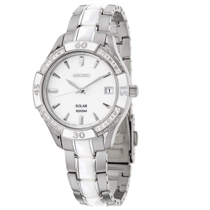 Front view of Seiko Core Women's Solar Powered Quartz Watch SNE881