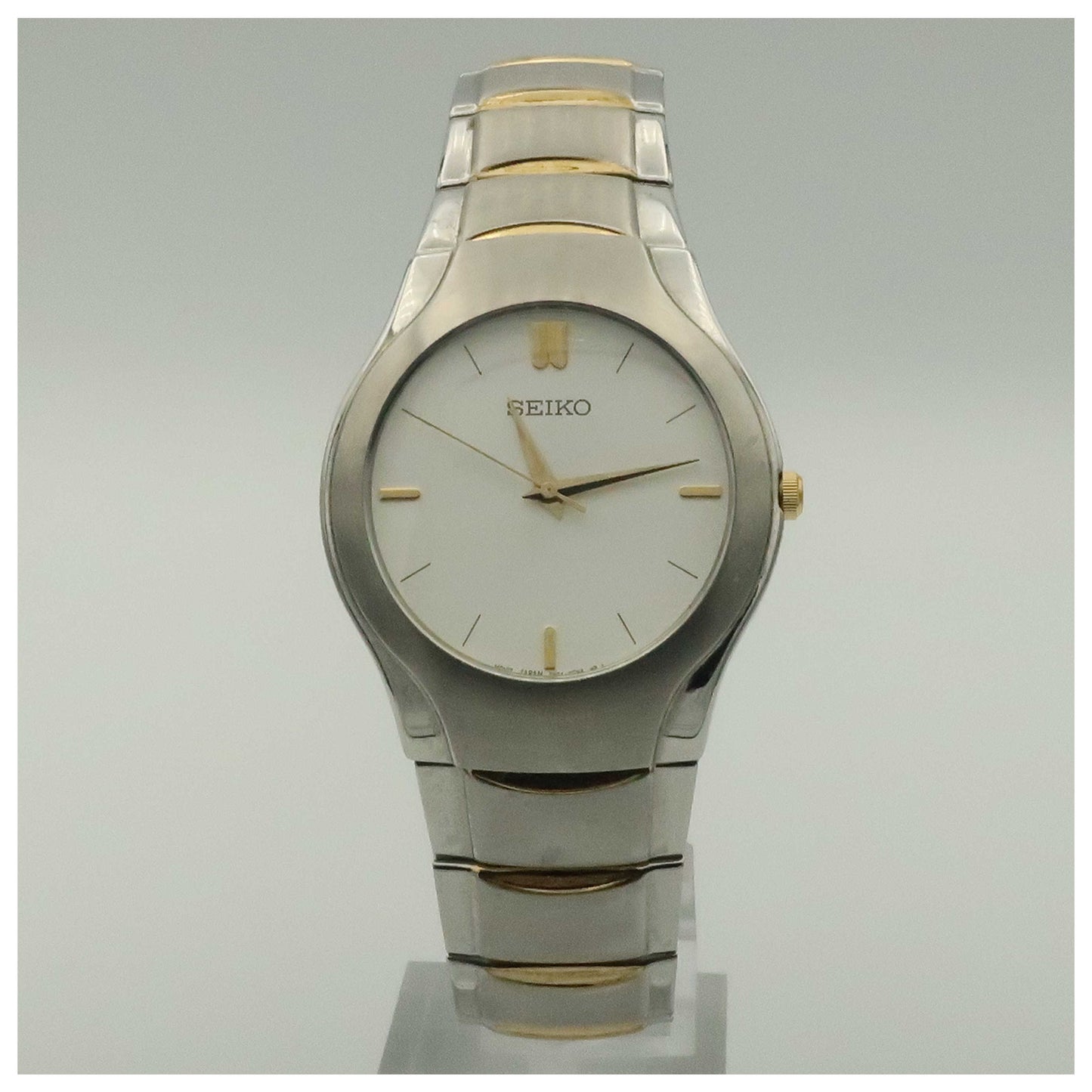 Front view of Seiko Dress Men's Quartz Watch SNF093-PO