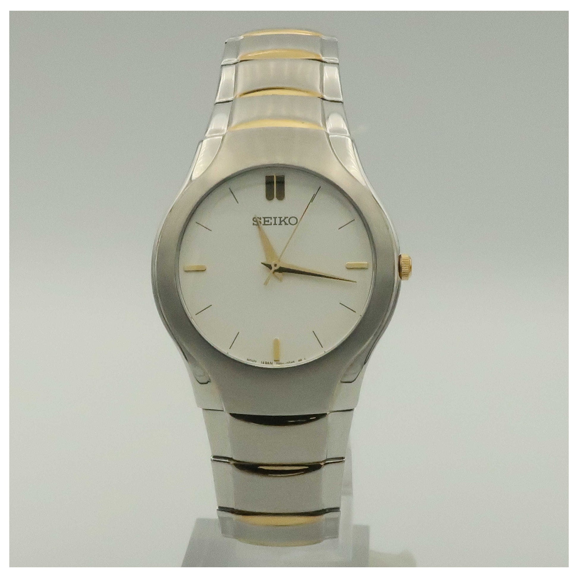 Front view of Seiko Dress Men's Quartz Watch SNF093-SDV