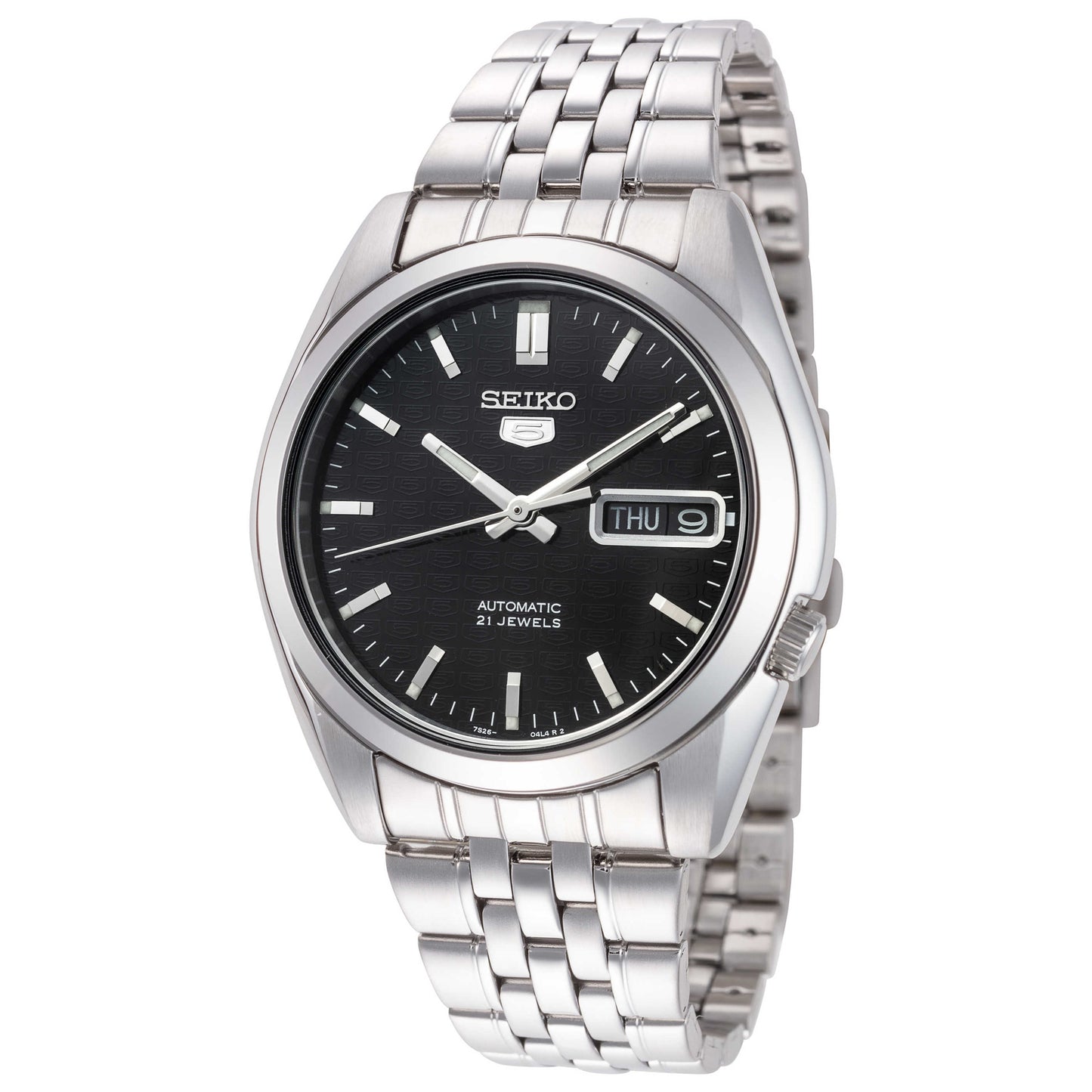 Front view of Seiko Series 5 Men's Automatic Watch SNK361