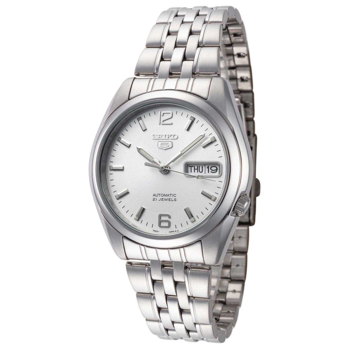 Front view of Seiko Series 5 Men's Automatic Watch SNK385K1