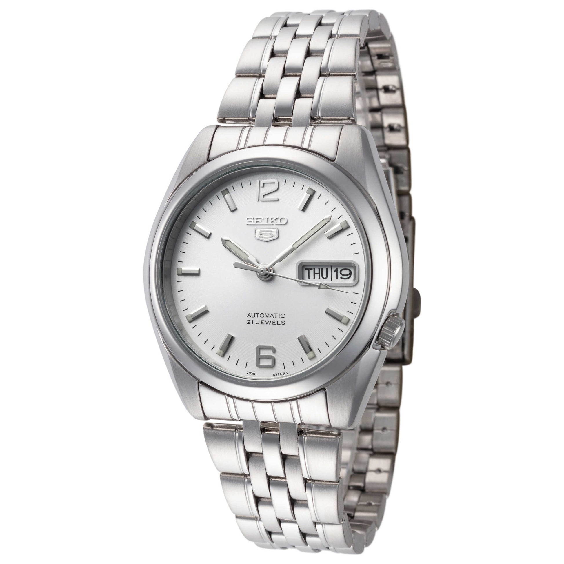 Front view of Seiko Series 5 Men's Automatic Watch SNK385K1