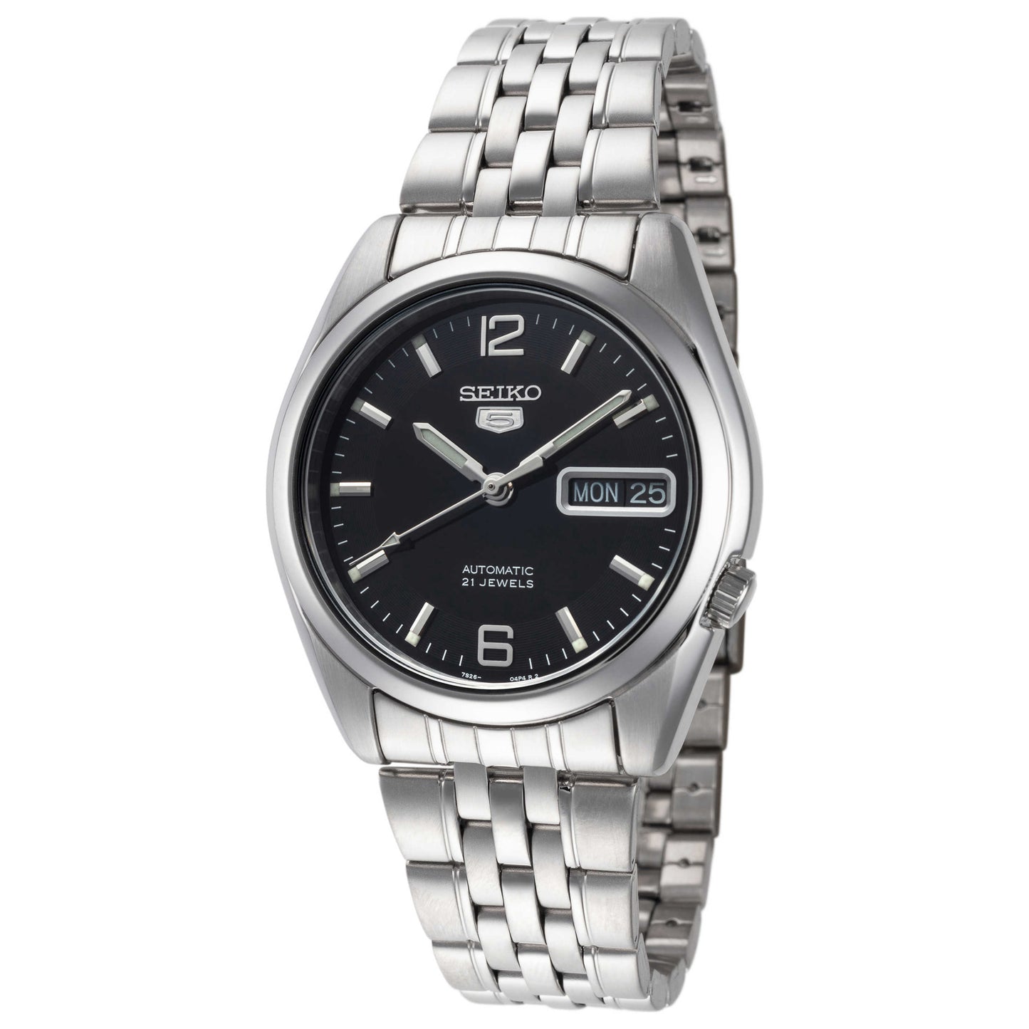 Front view of Seiko Series 5 Men's Automatic Watch SNK393K1
