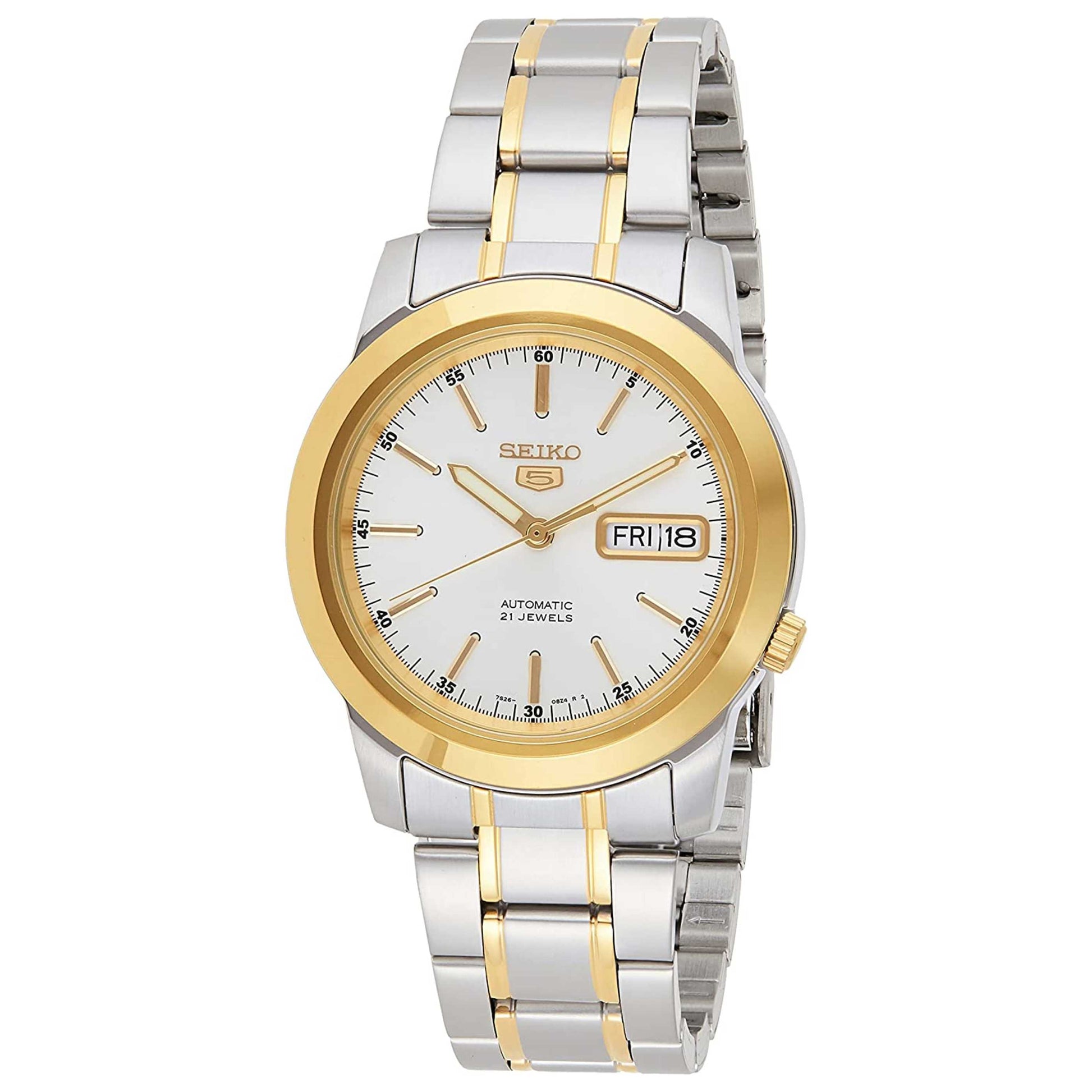 Front view of Seiko Series 5 Men's Automatic Watch SNKE54K1
