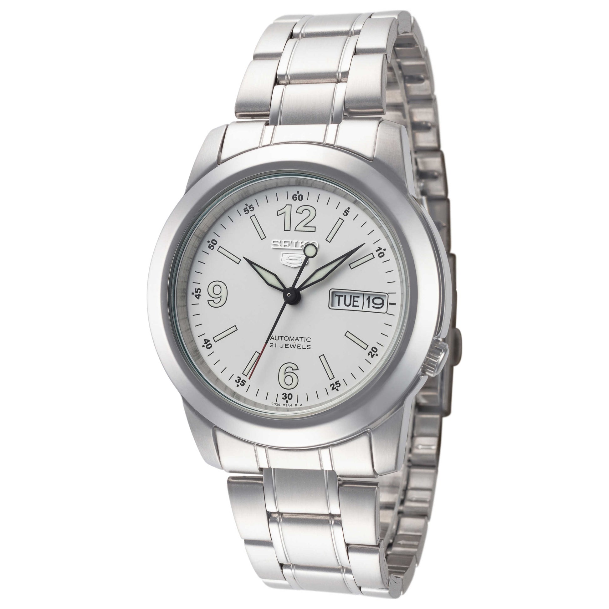 Front view of Seiko Series 5 Men's Automatic Watch SNKE57K1