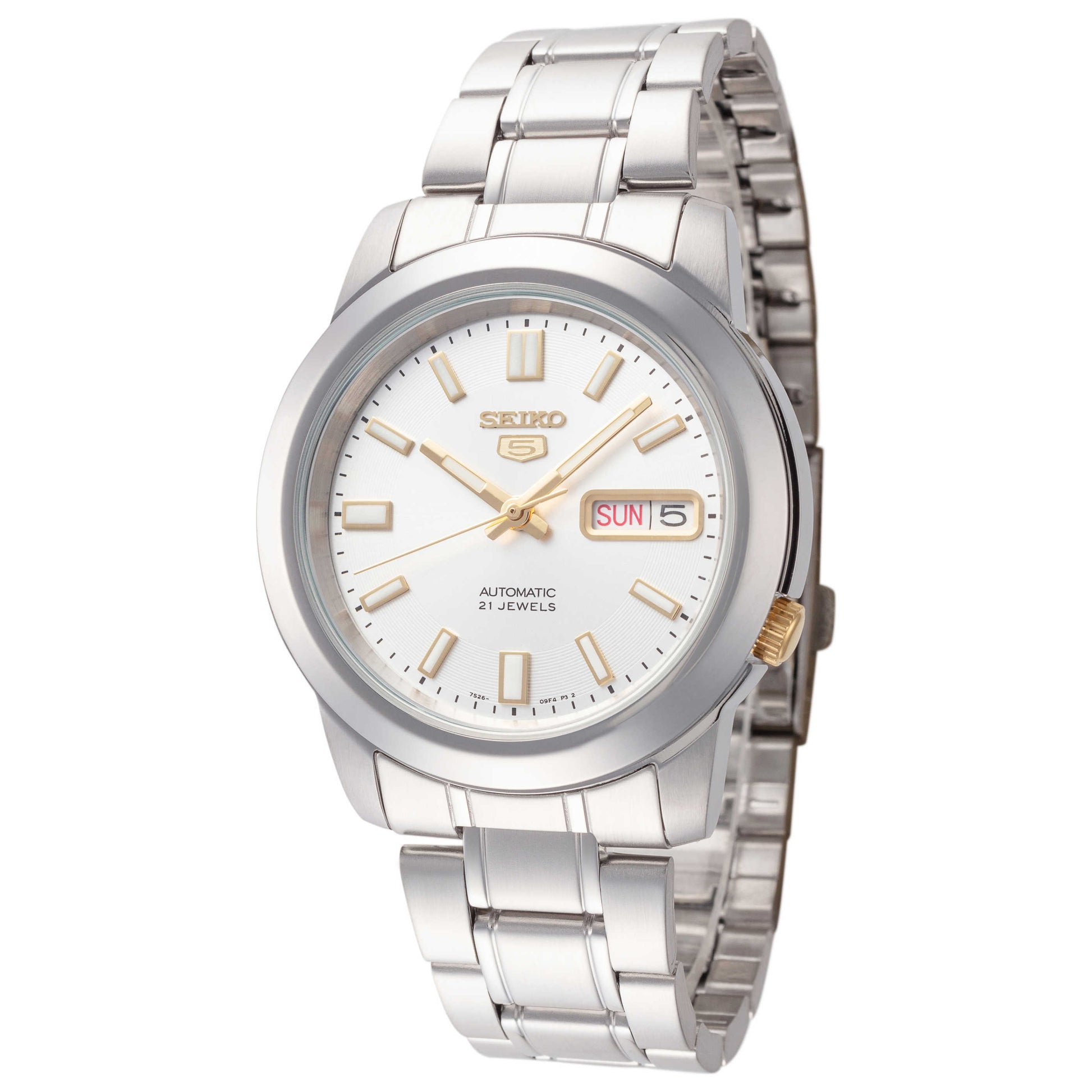Front view of Seiko Series 5 Men's Automatic Watch SNKK09K1
