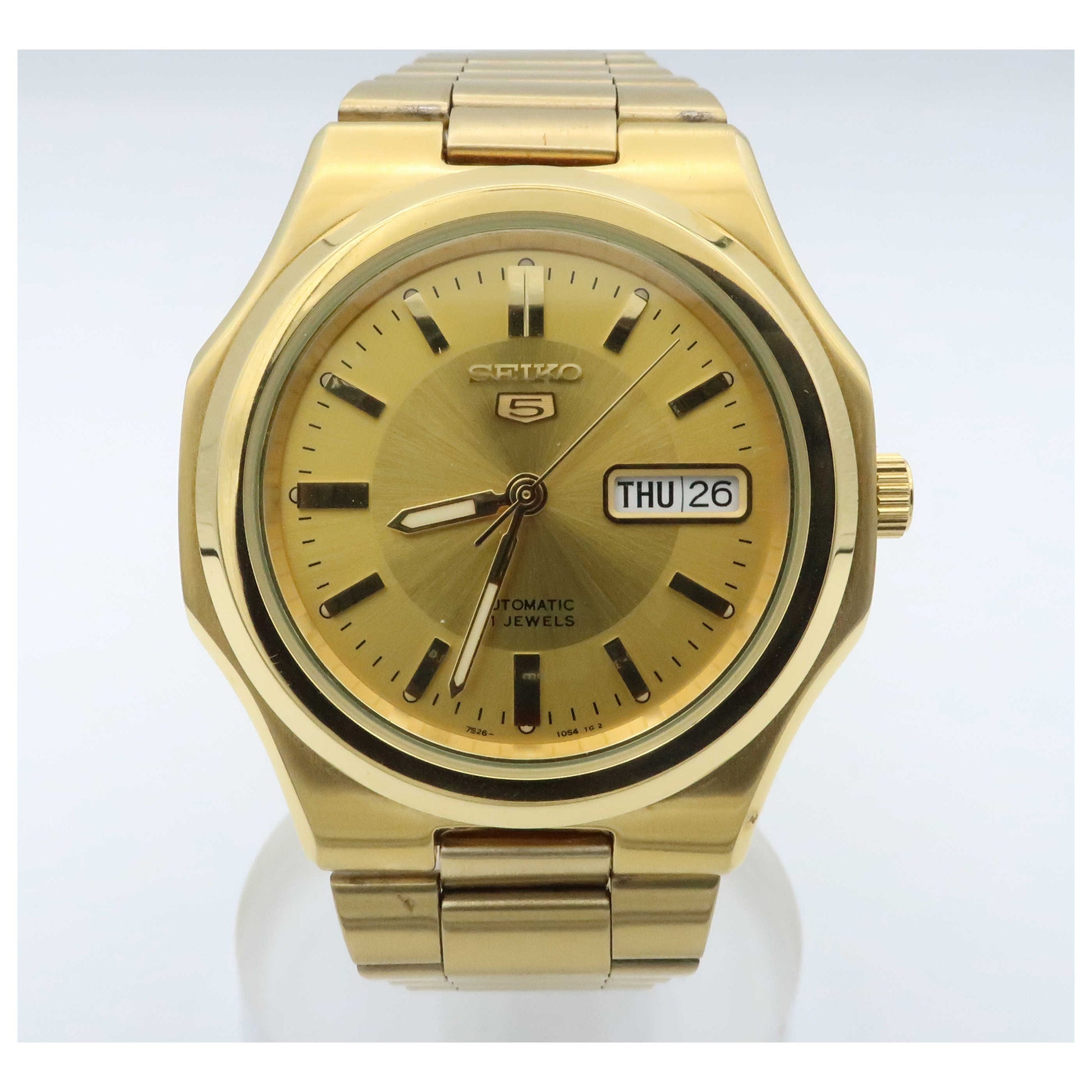 Front view of Seiko 5 Sports Automatic Men's Automatic Watch SNKK52-PO