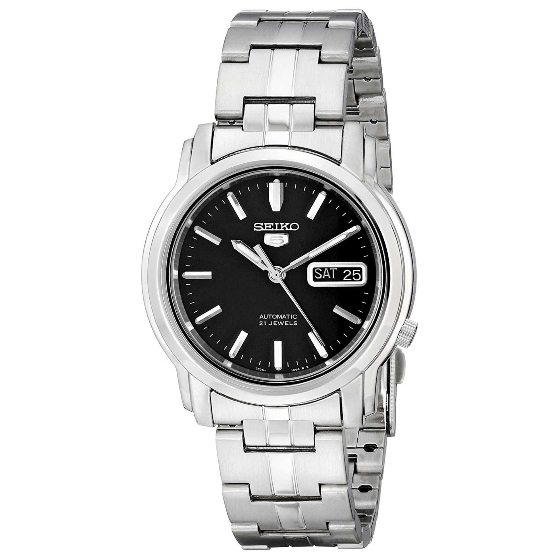 Front view of Seiko Series 5 Men's Automatic Watch SNKK71