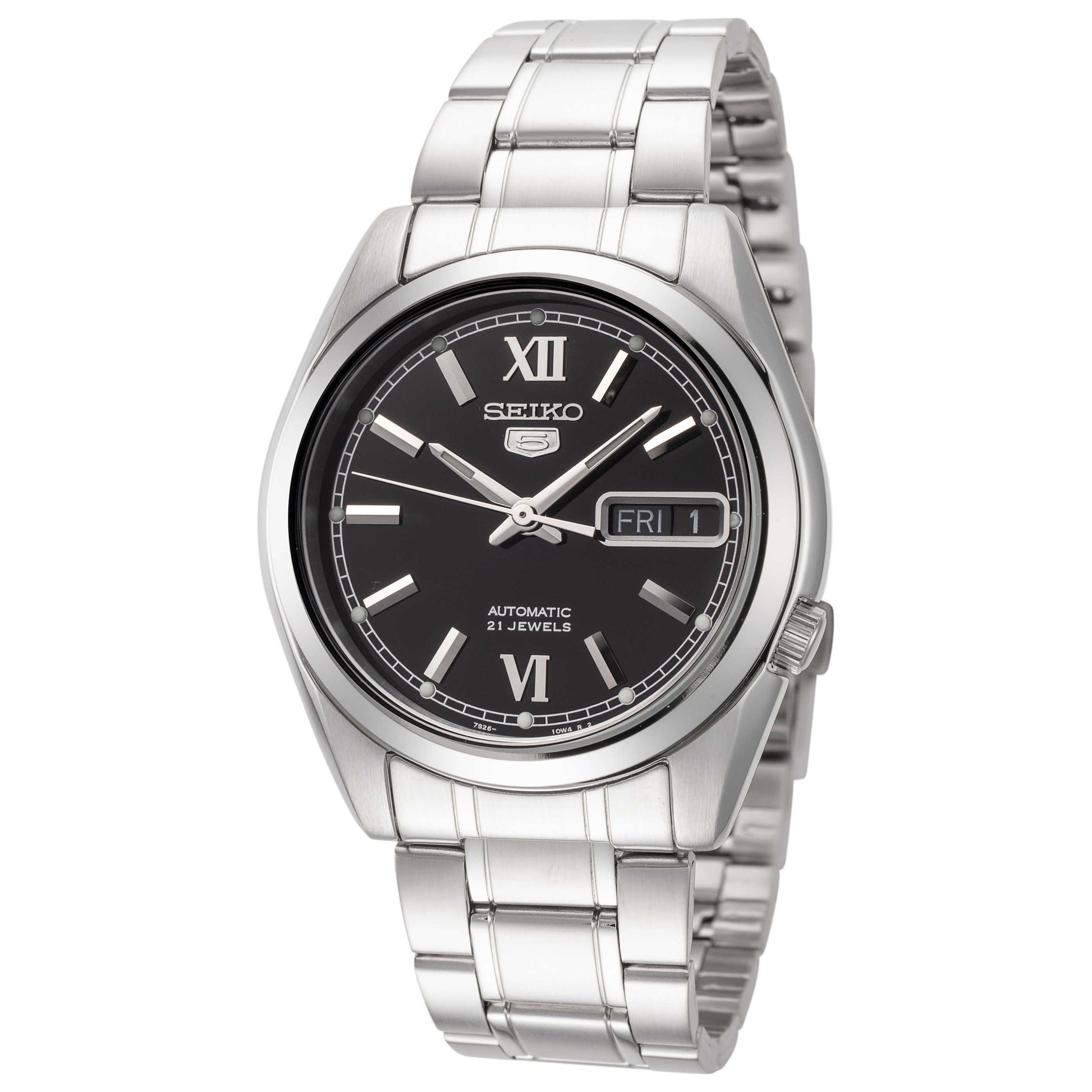 Front view of Seiko Series 5 Men's Automatic Watch SNKL55K1
