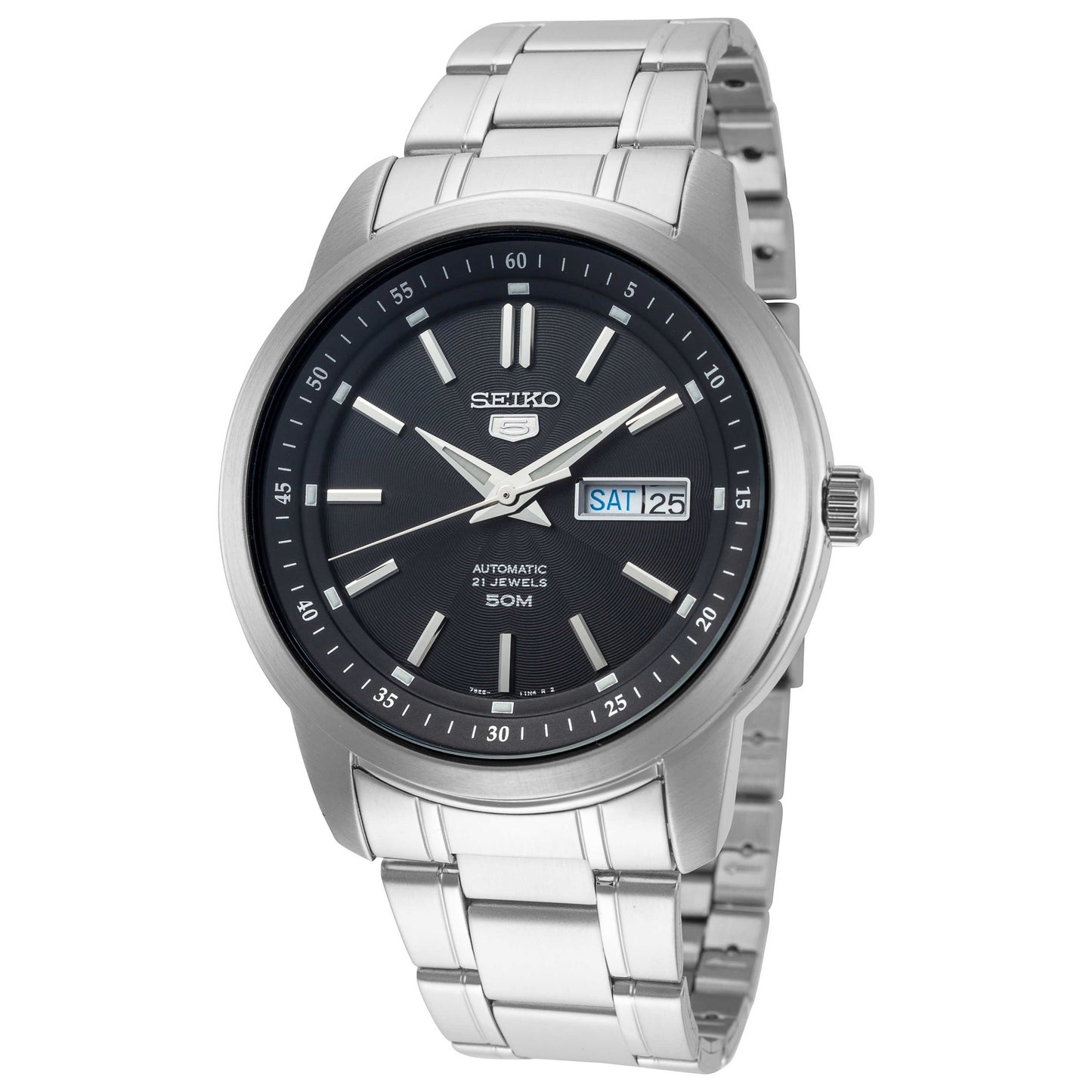 Front view of Seiko Series 5 Men's Automatic Watch SNKM87