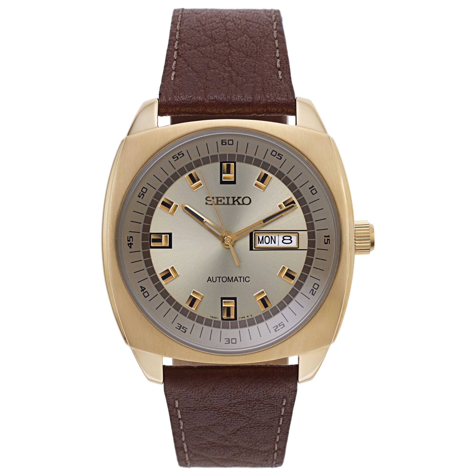 Front view of Seiko Recraft Series Men's Malaysian Mechanical Automatic (Self-Winding) Watch SNKN02