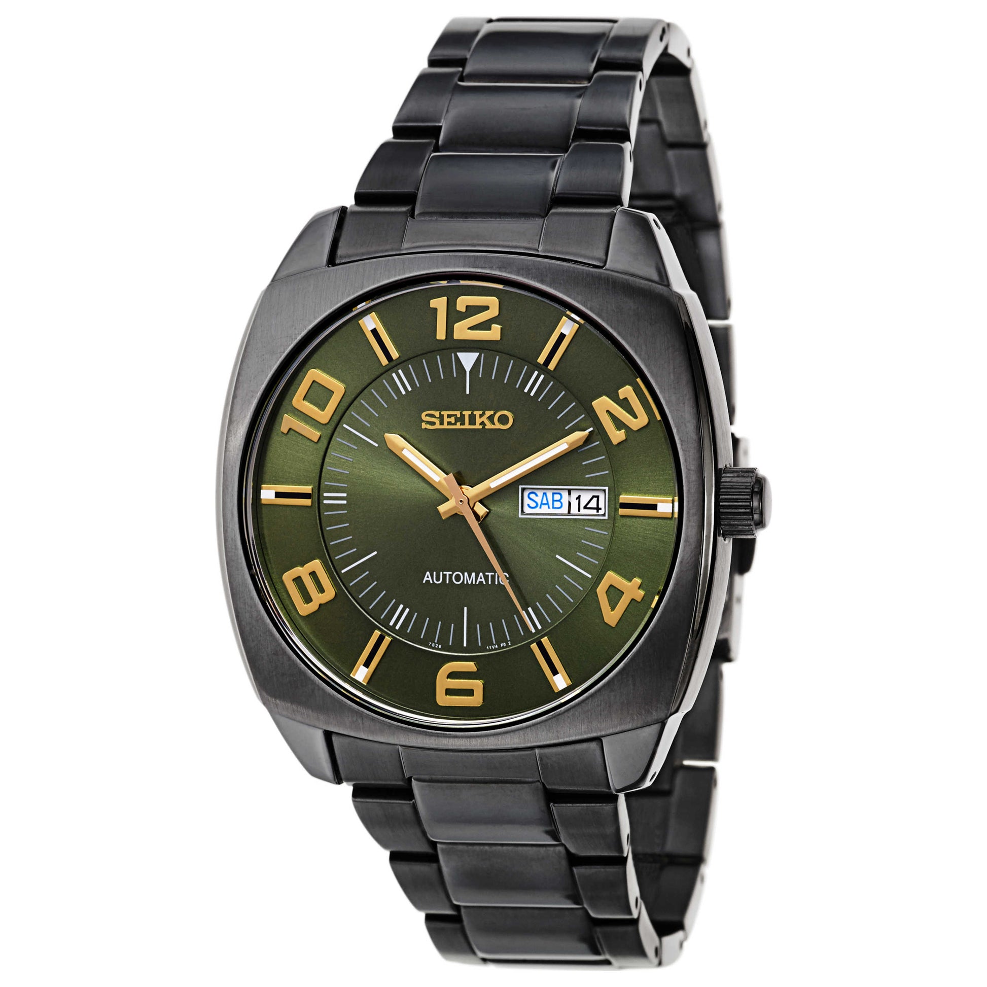 Front view of Seiko Recraft Series Men's Malaysian Mechanical Automatic (Self-Winding) Watch SNKN35