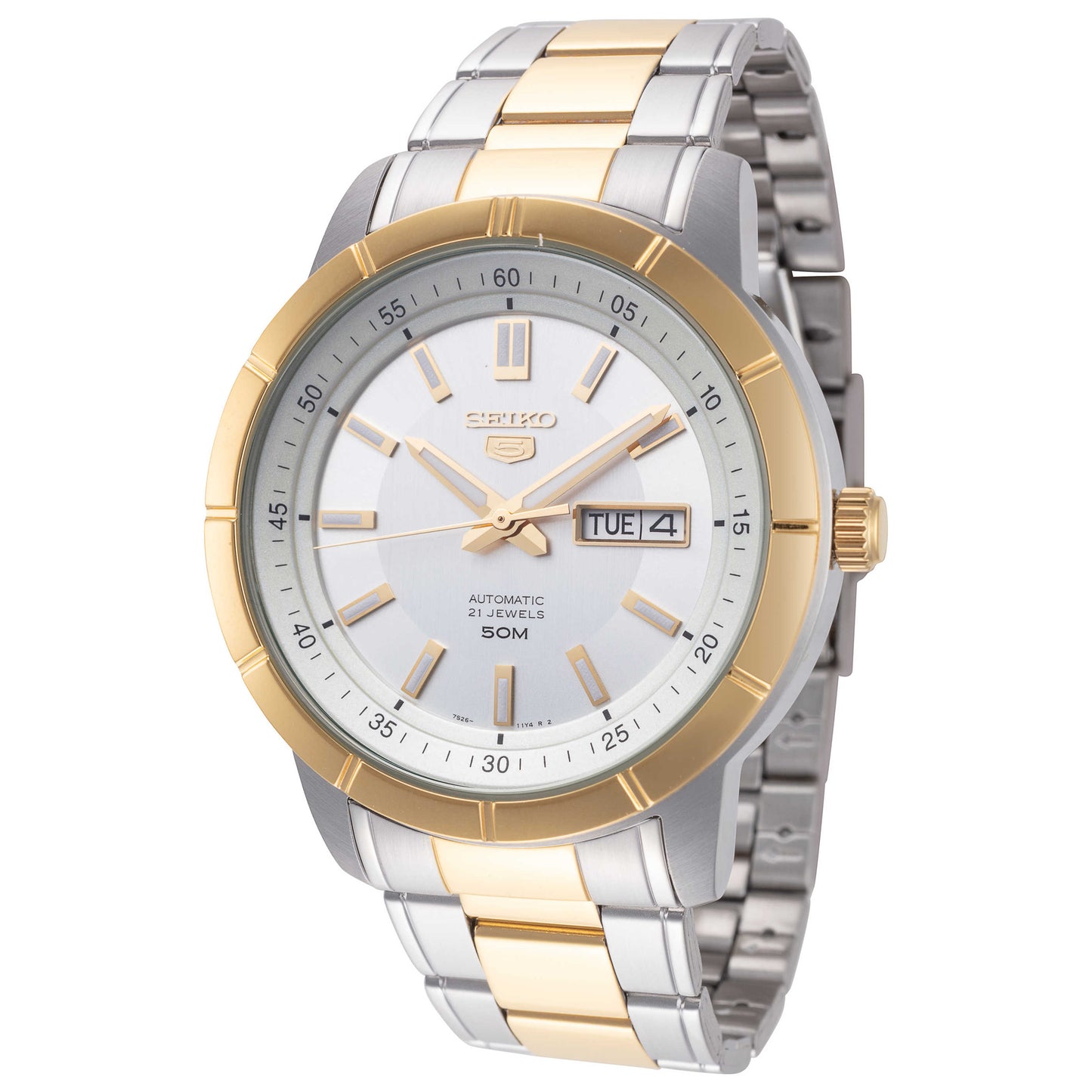 Front view of Seiko Series 5 Men's Automatic Watch SNKN58