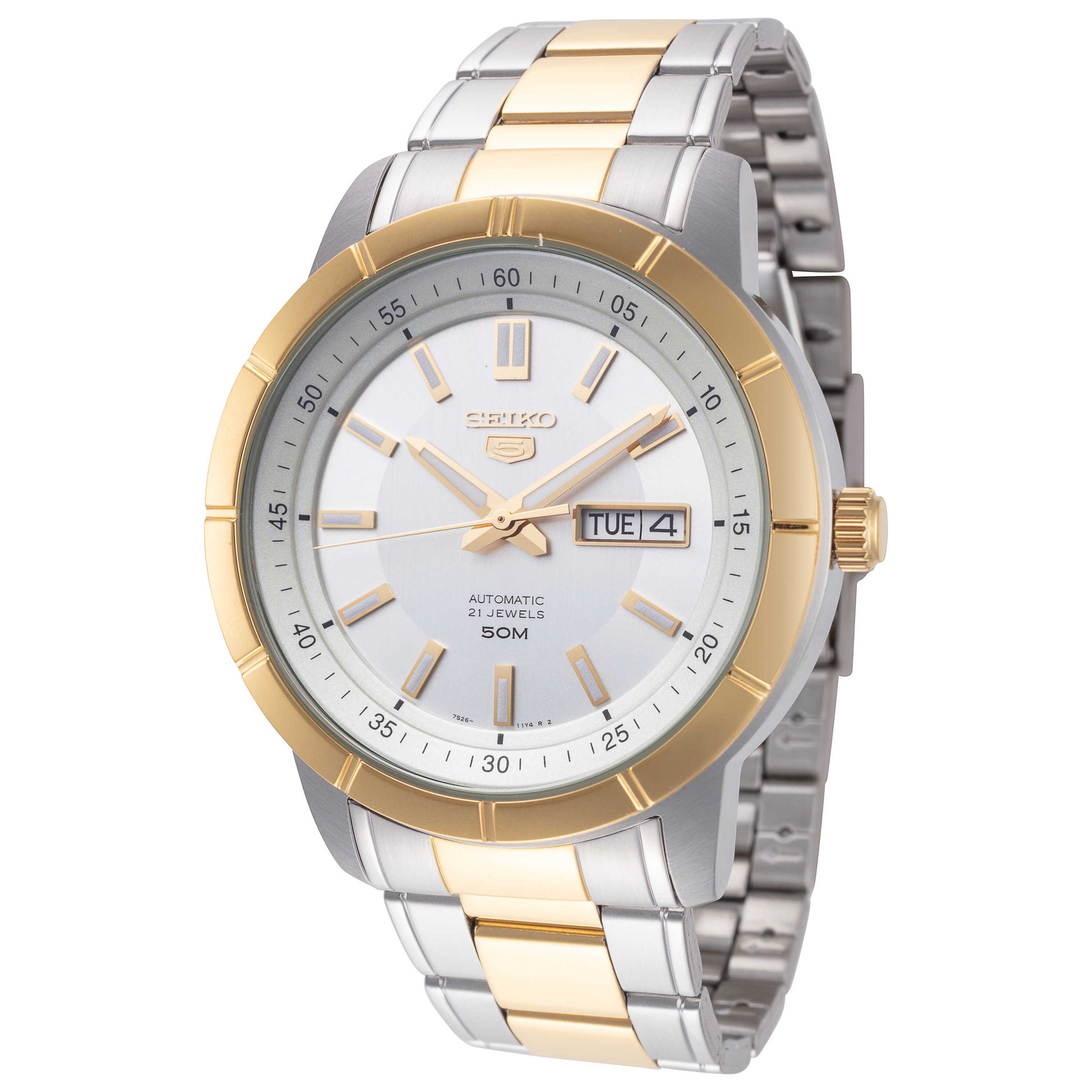 Front view of Seiko Series 5 Men's Automatic Watch SNKN58