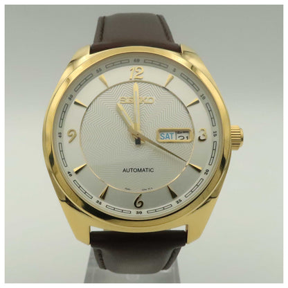 Front view of Seiko Recraft Series Men's Malaysian Mechanical Automatic (Self-Winding) Watch SNKN70-PO