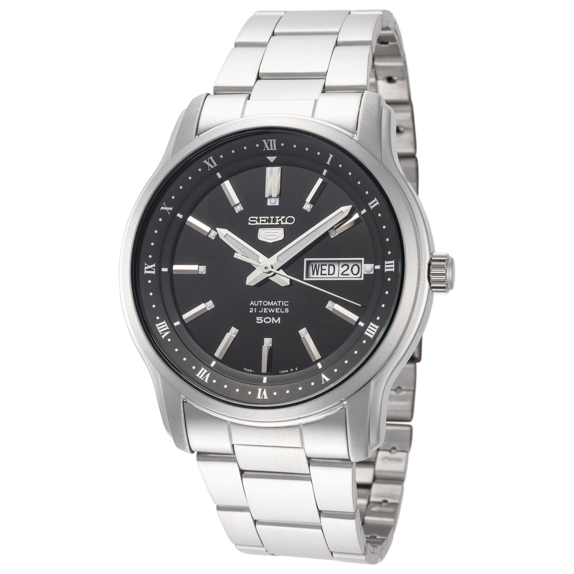Front view of Seiko Series 5 Men's Automatic Watch SNKP11