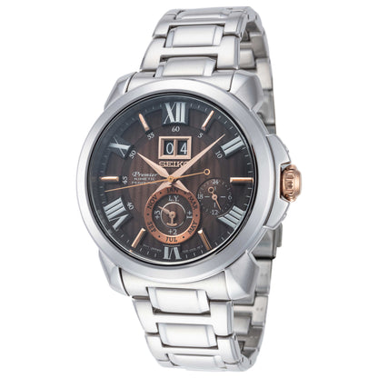 Front view of Seiko Premier Men's Quartz Watch SNP157P1