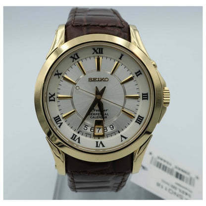 Front view of Seiko Premier Men's Japanese Quartz (Battery-Powered) Watch SNQ118-SD