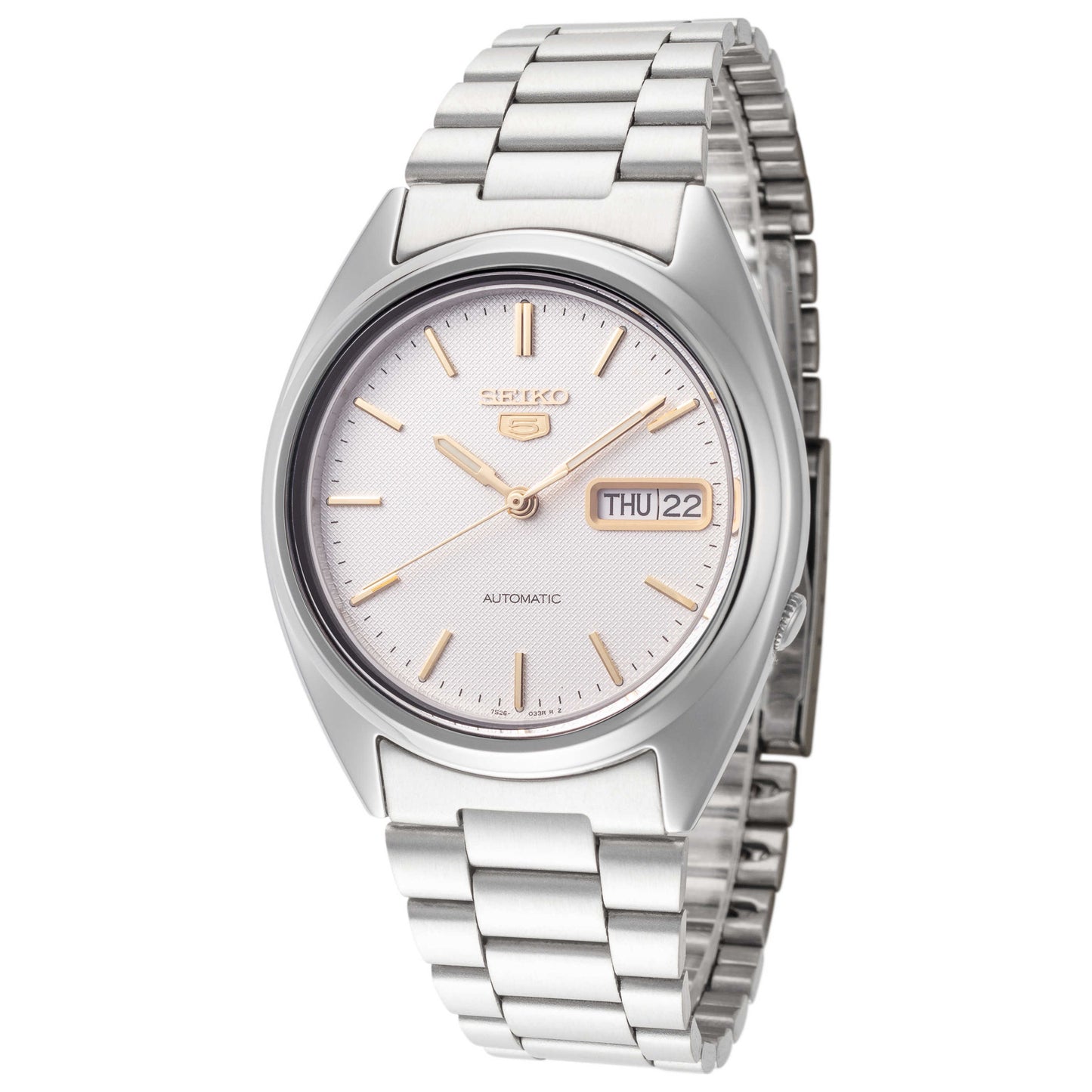 Front view of Seiko Series 5 Men's Automatic Watch SNXG47