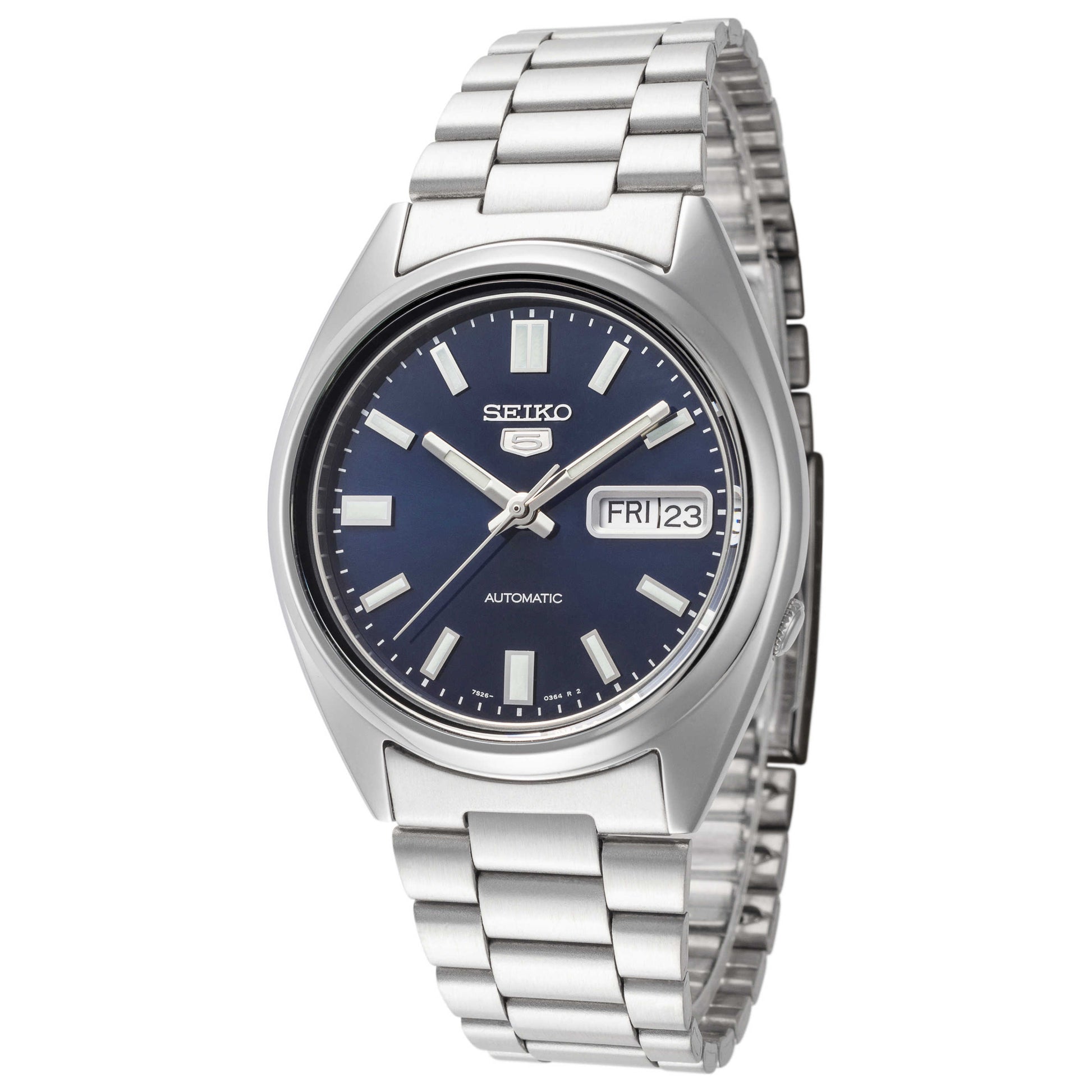 Front view of Seiko Series 5 Men's Automatic Watch SNXS77