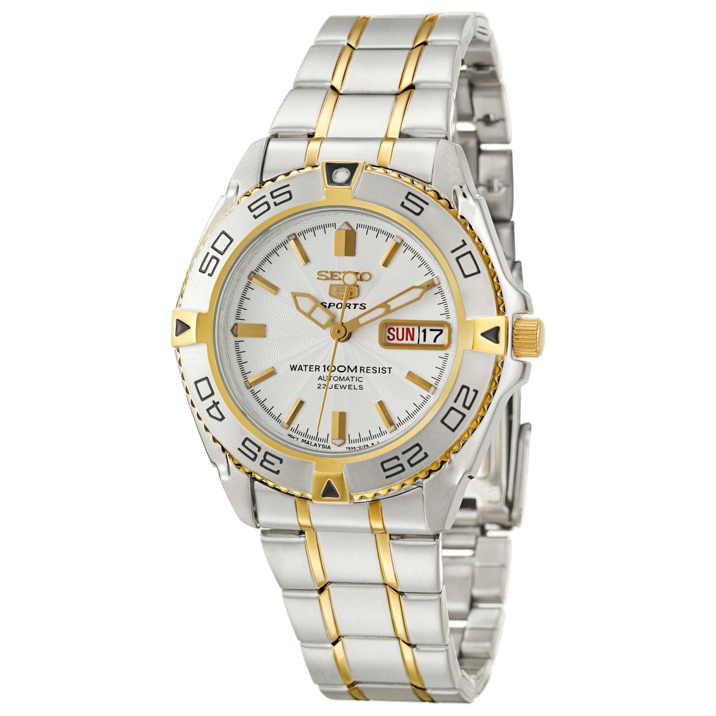 Front view of Seiko 5 Sports Automatic Men's Automatic Watch SNZB24