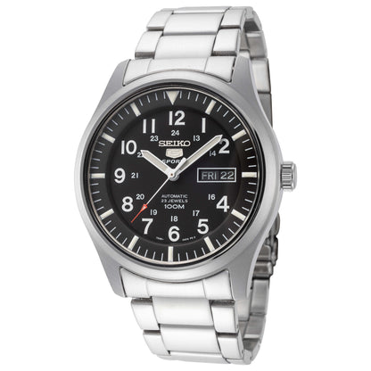 Front view of Seiko 5 Sports Automatic Men's Malaysian Mechanical Automatic (Self-Winding) Watch SNZG13