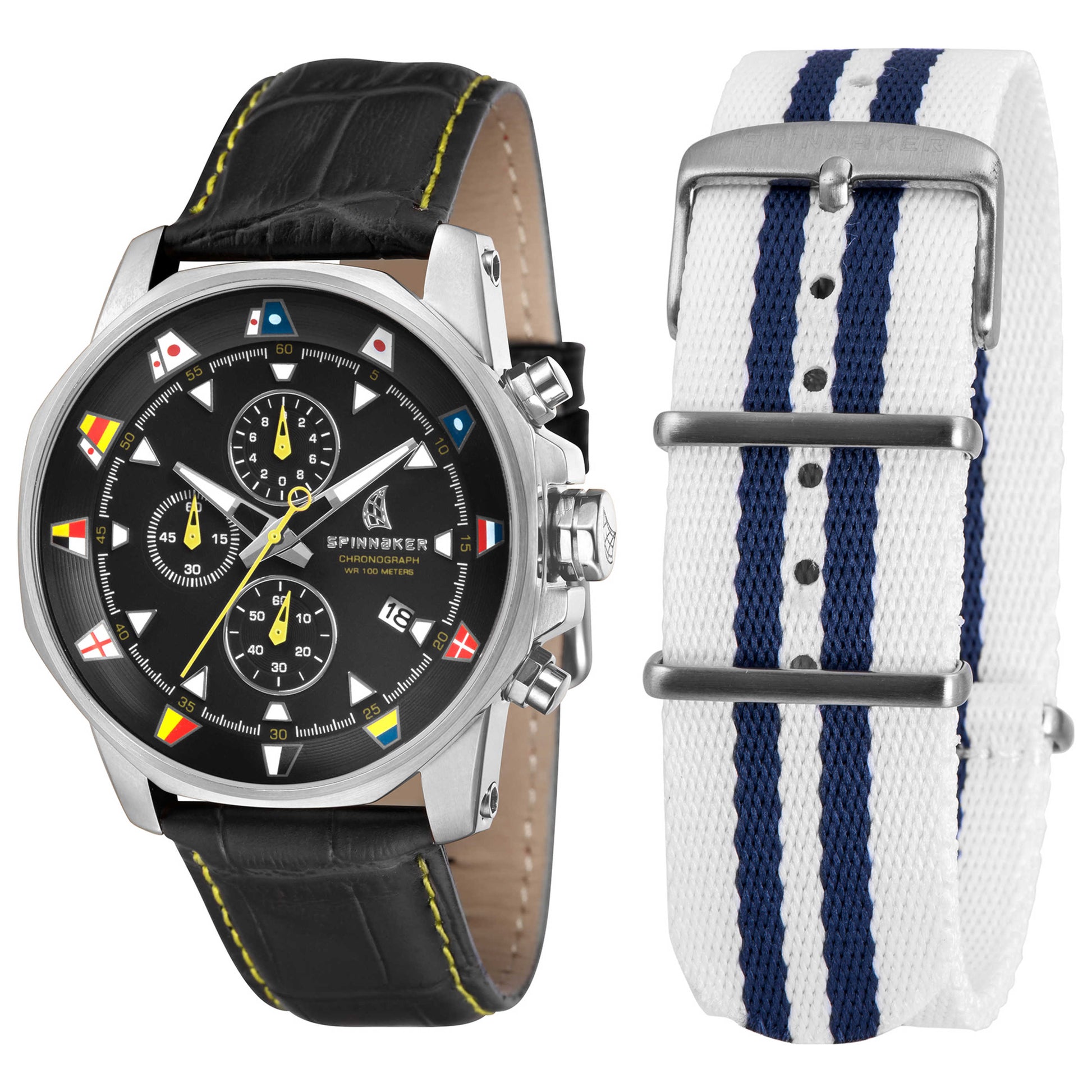 Front view of Spinnaker Flaggy Men's Japanese Quartz (Battery-Powered) Watch SP-5012-01