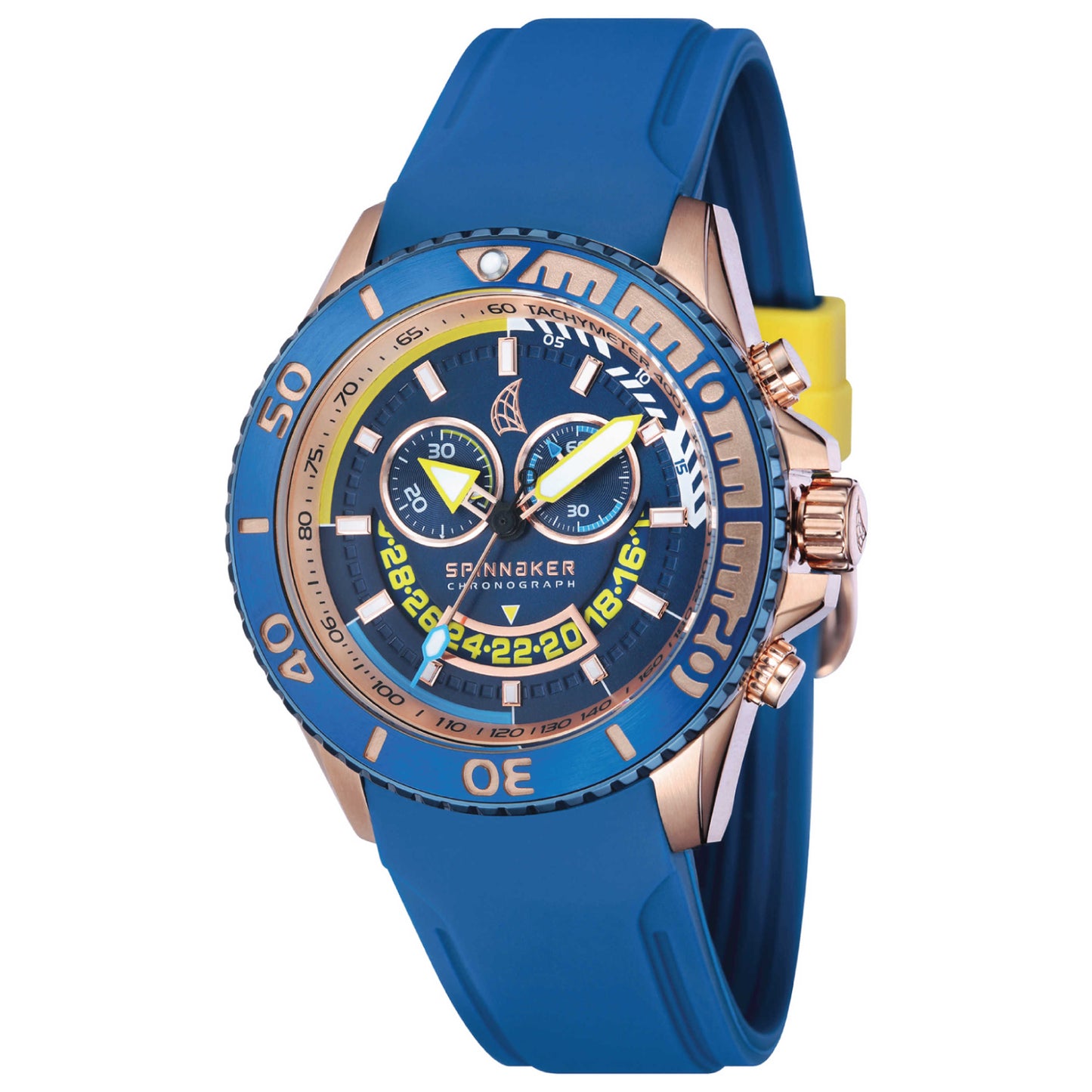 Front view of Spinnaker Amalfi Chrono Men's Swiss Quartz (Battery-Powered) Watch SP-5021-0B