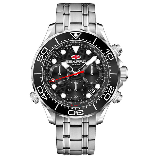 Front view of Seapro Mondial Timer Men's Quartz Watch SP0150