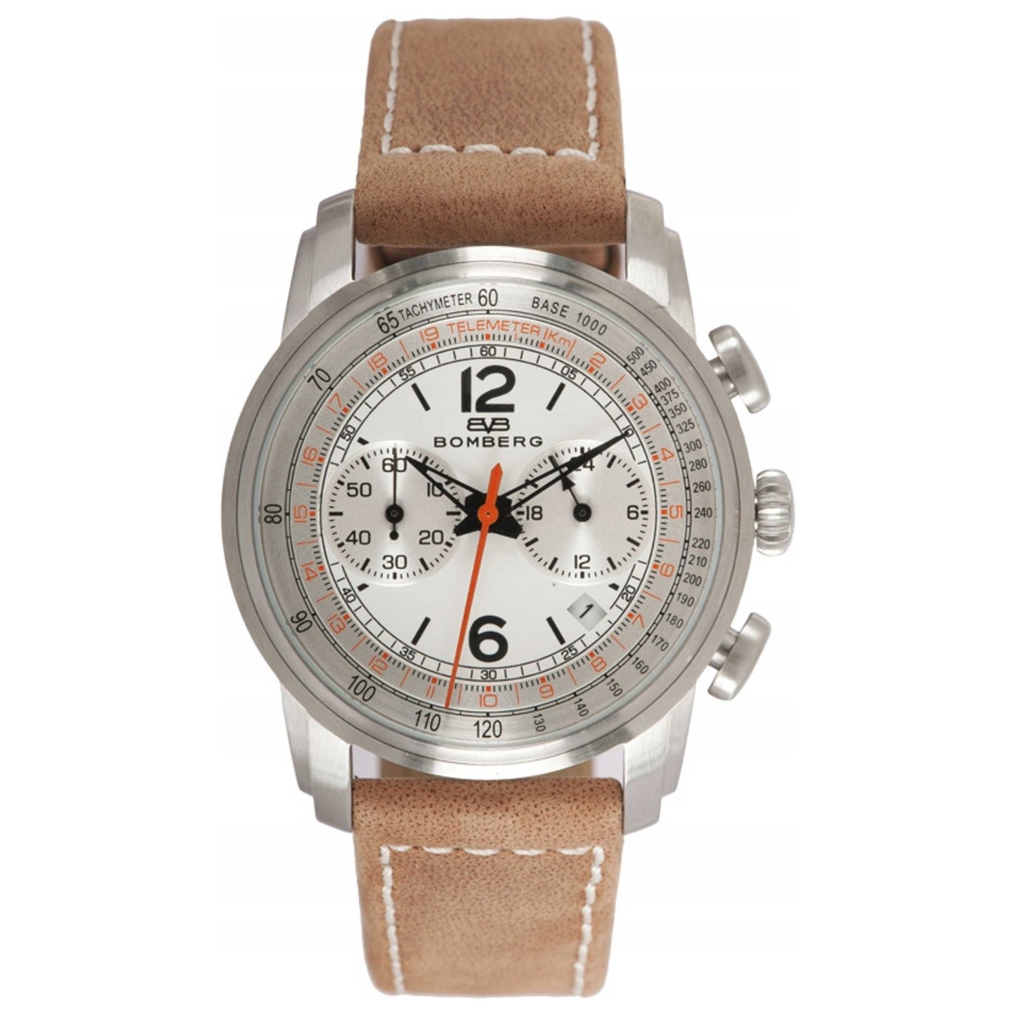 Front view of Bomberg Semper Men's Quartz Watch SP39CHSS-WH0-1-LBE
