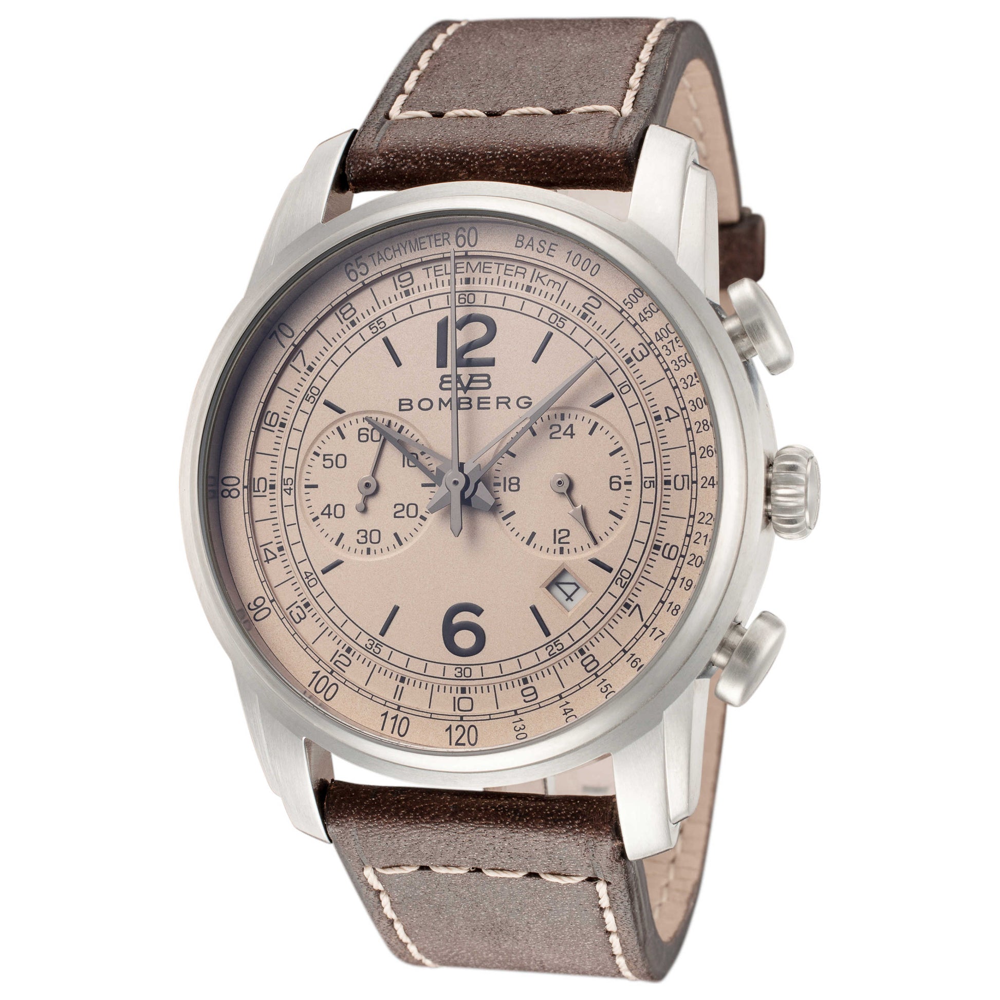 Front view of Bomberg Semper Men's Quartz Watch SP42CHSS-BE0-1-LBR