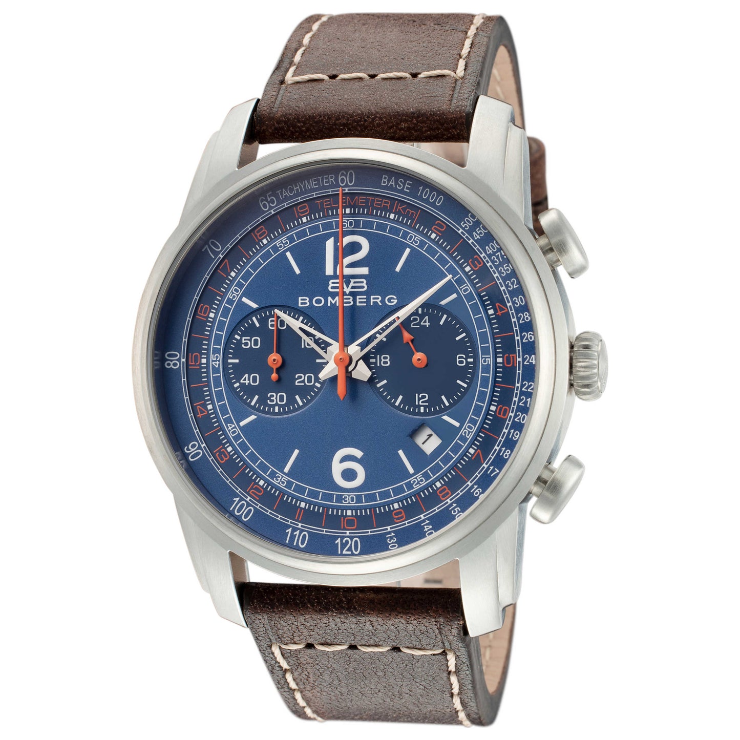 Front view of Bomberg Semper Men's Quartz Watch SP42CHSS-BU0-1-LBR