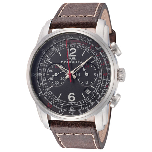 Front view of Bomberg Semper Men's Quartz Watch SP42CHSS-GY0-1-LBR