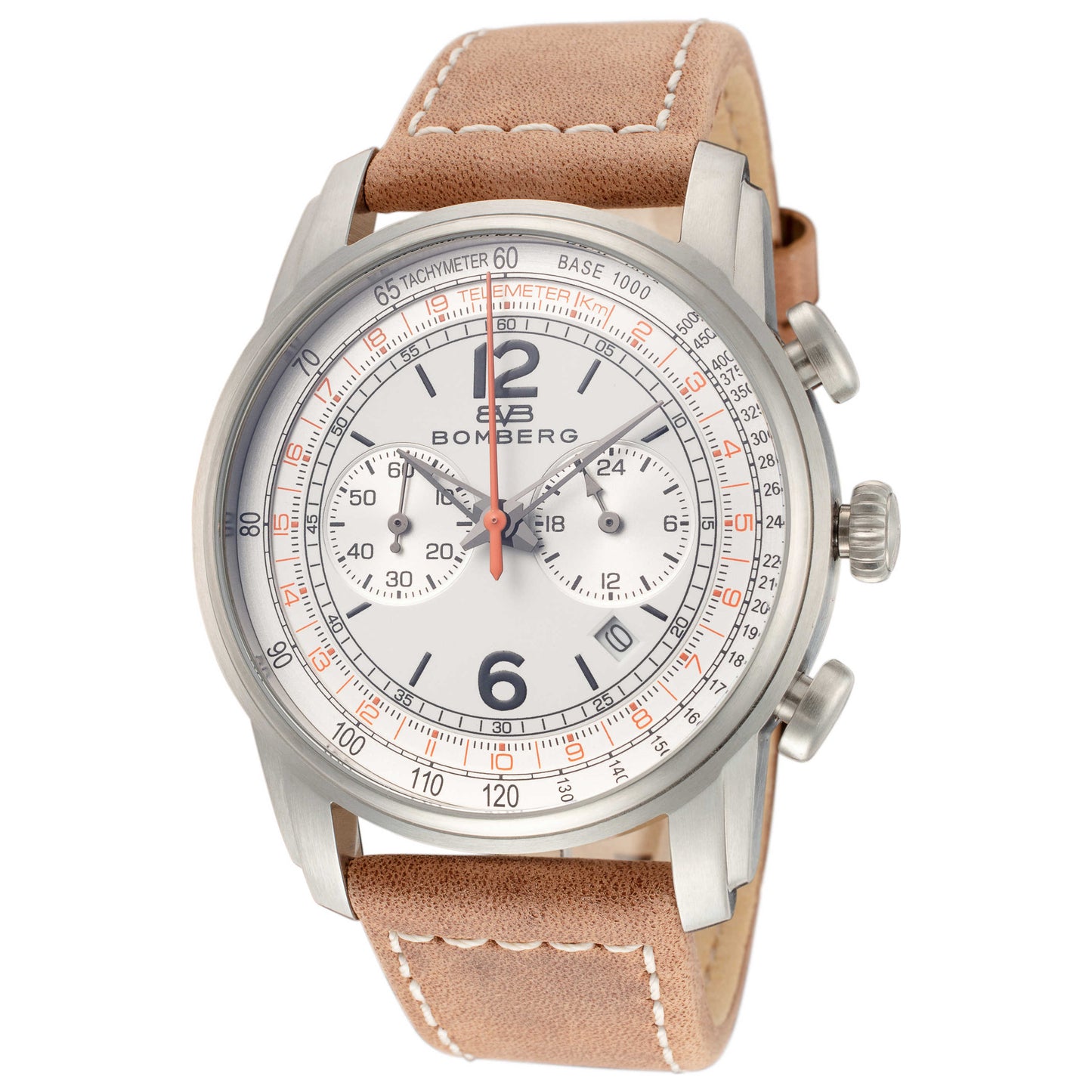 Front view of Bomberg Semper Men's Quartz Watch SP42CHSS-WH0-1-LBE