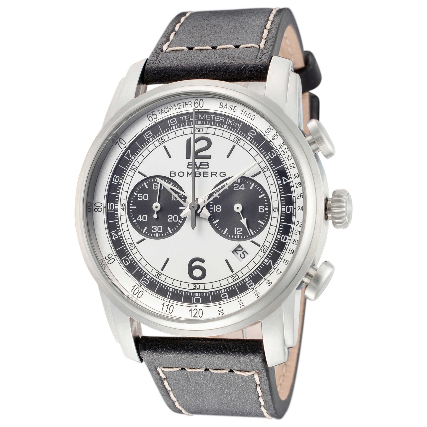 Front view of Bomberg Semper Men's Quartz Watch SP42CHSS-WH0-2-LBA
