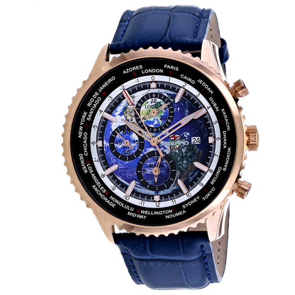 Front view of Seapro Meridian World Timer GMT Men's Quartz Watch SP7135