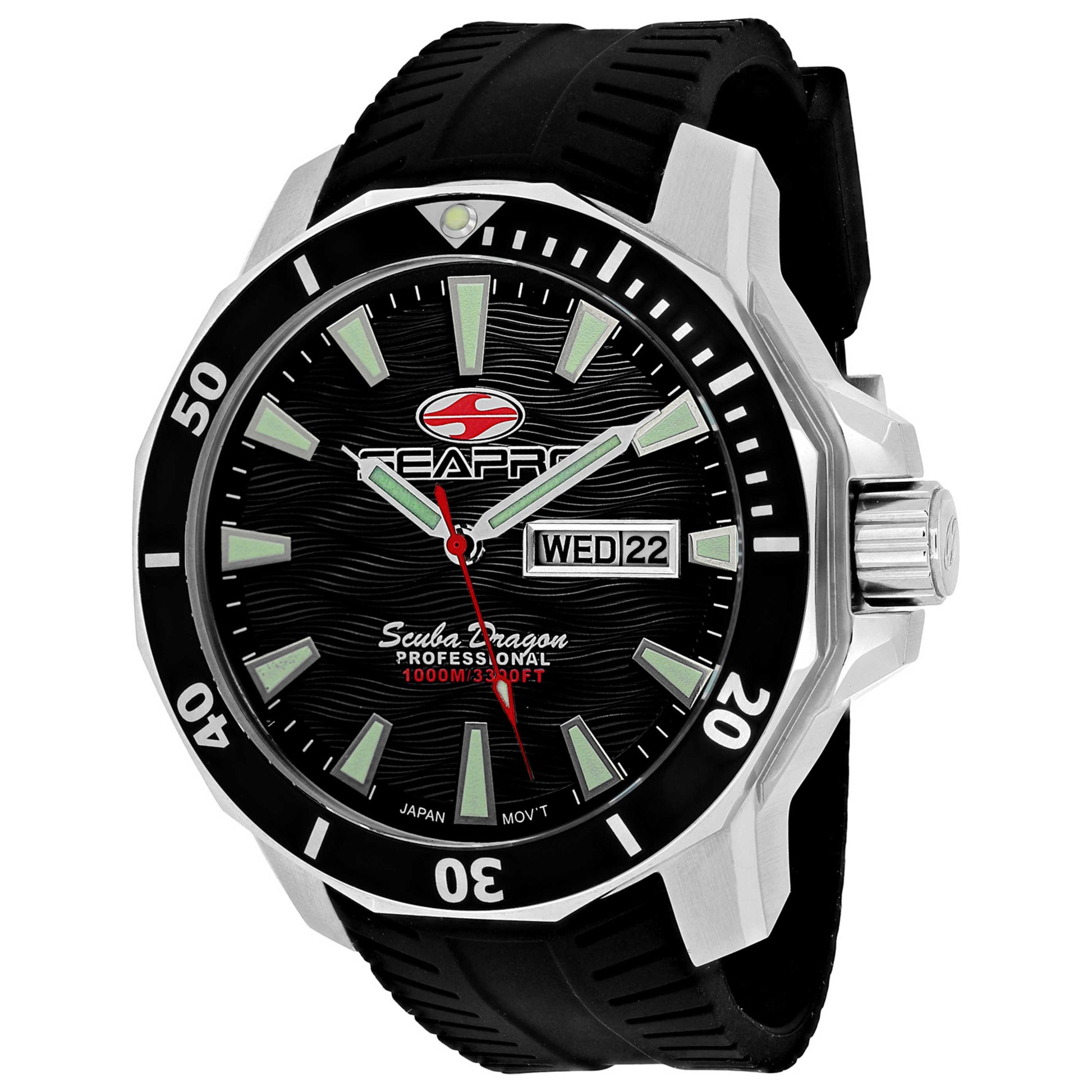 Front view of Seapro Scuba Dragon Diver Men's Quartz Watch SP8310ST