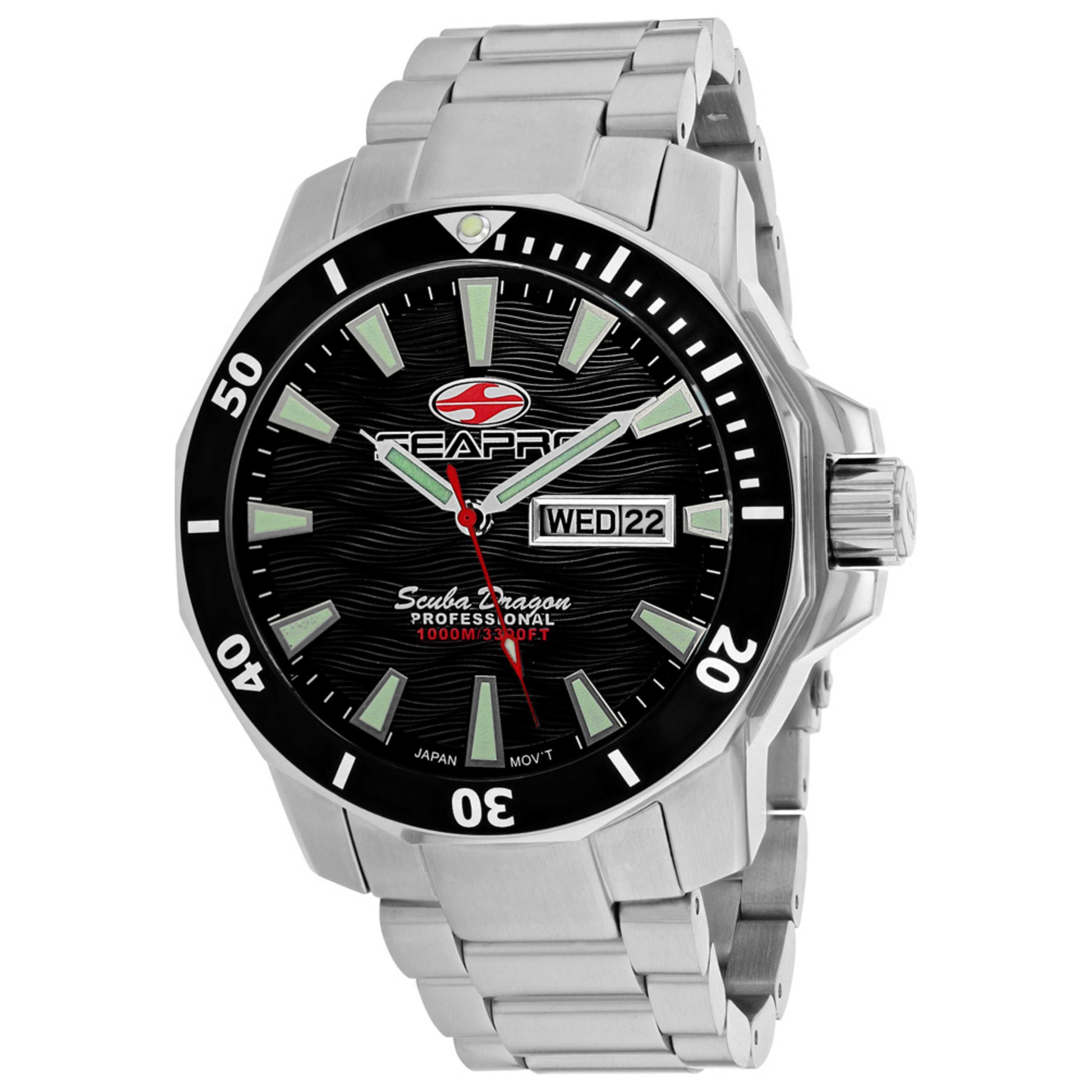 Front view of Seapro Scuba Dragon Diver Men's Quartz Watch SP8310S