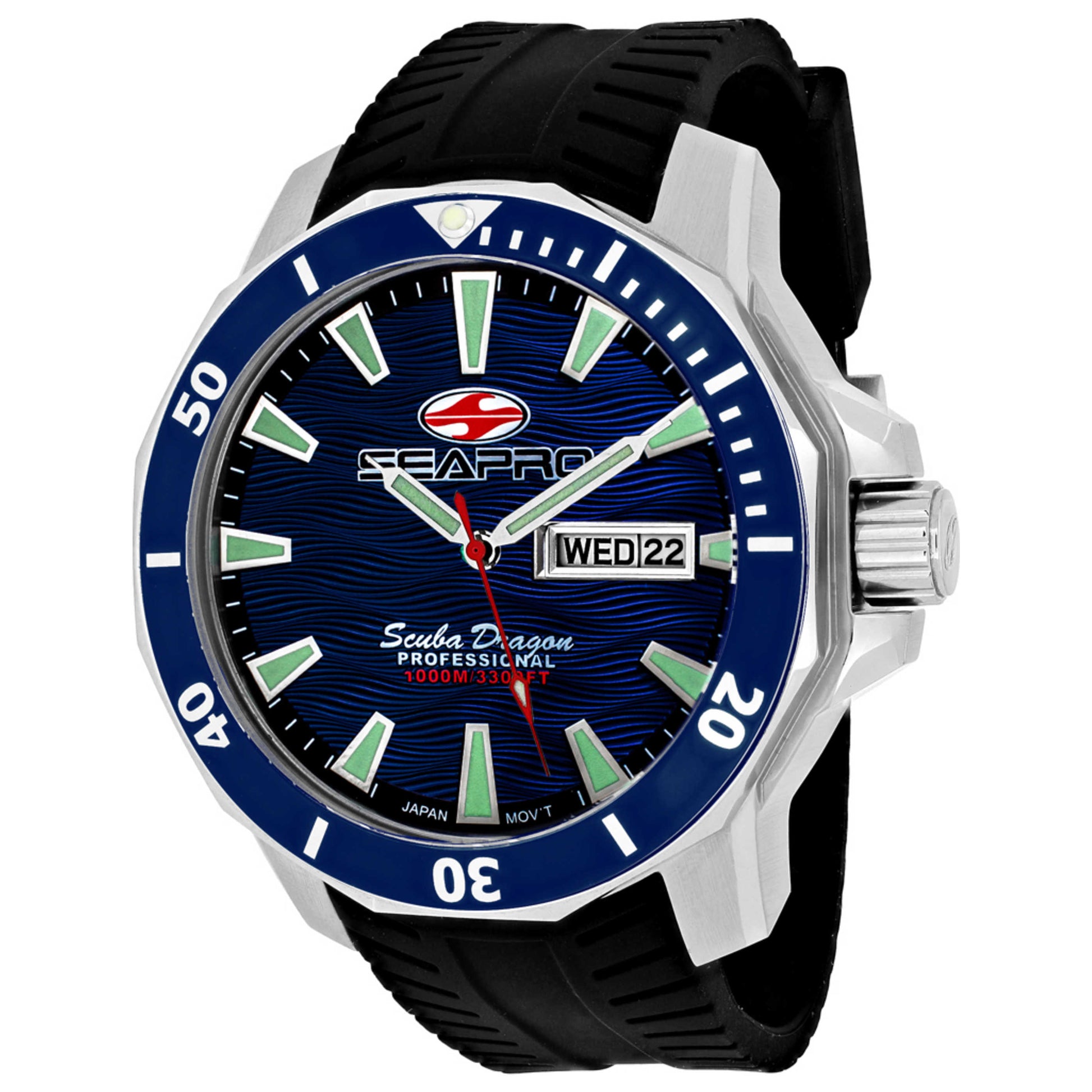 Front view of Seapro Scuba Dragon Diver Men's Quartz Watch SP8311