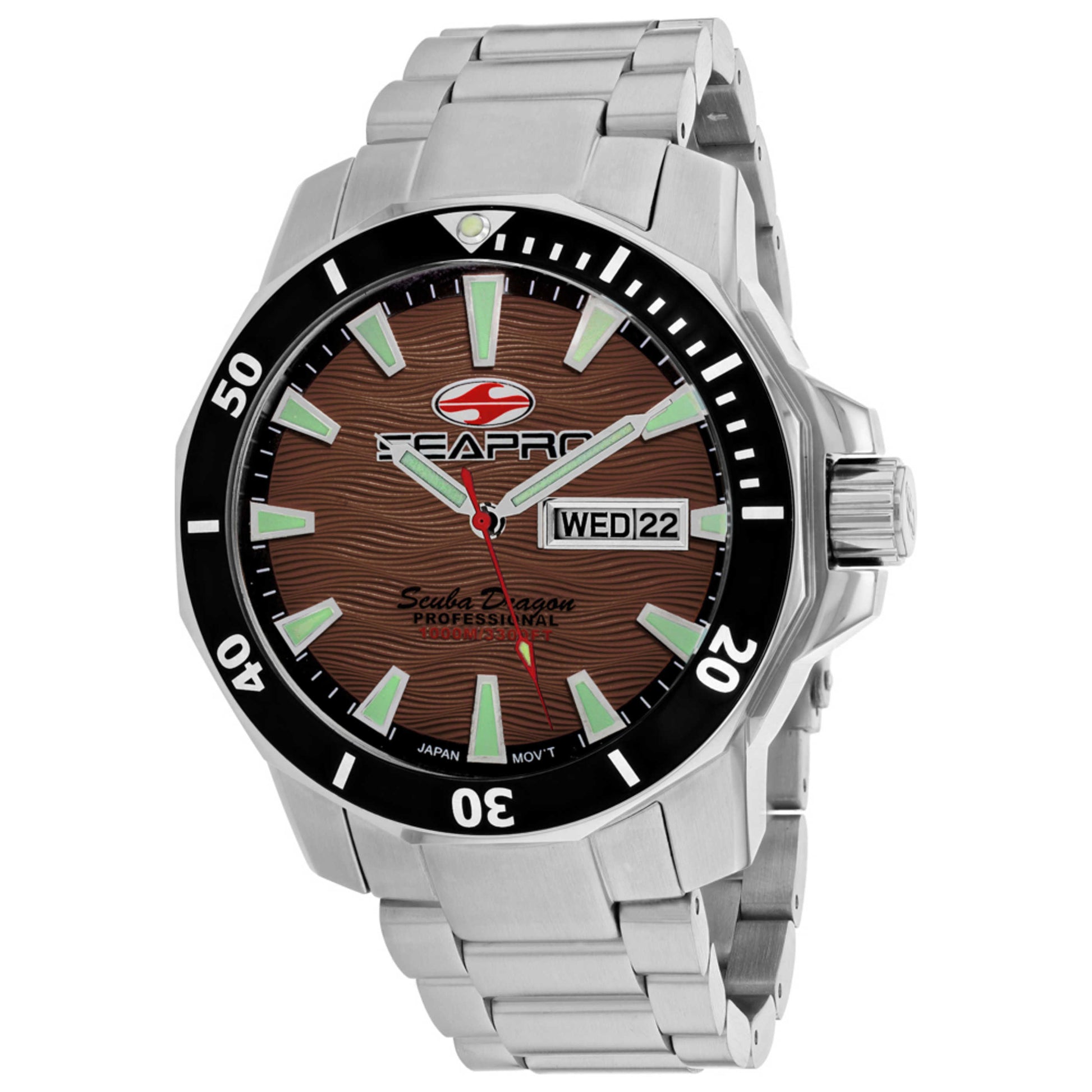 Front view of Seapro Scuba Dragon Diver Men's Quartz Watch SP8315S