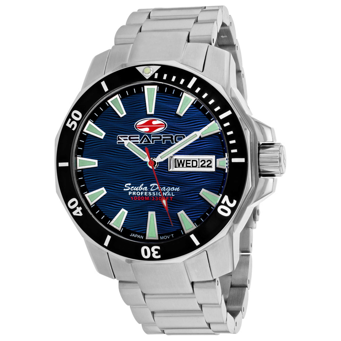 Front view of Seapro Scuba Dragon Diver Men's Quartz Watch SP8316S