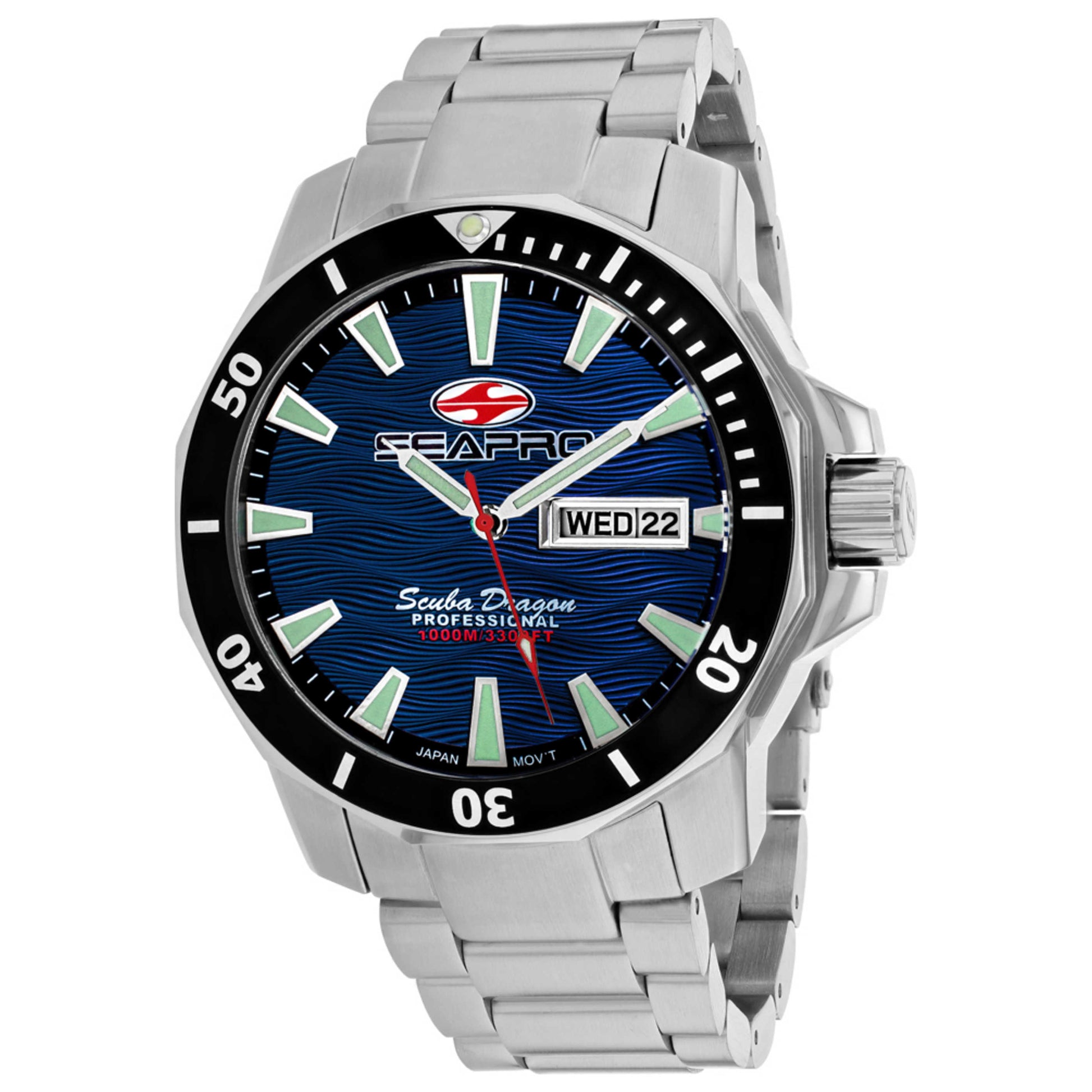Front view of Seapro Scuba Dragon Diver Men's Quartz Watch SP8316S