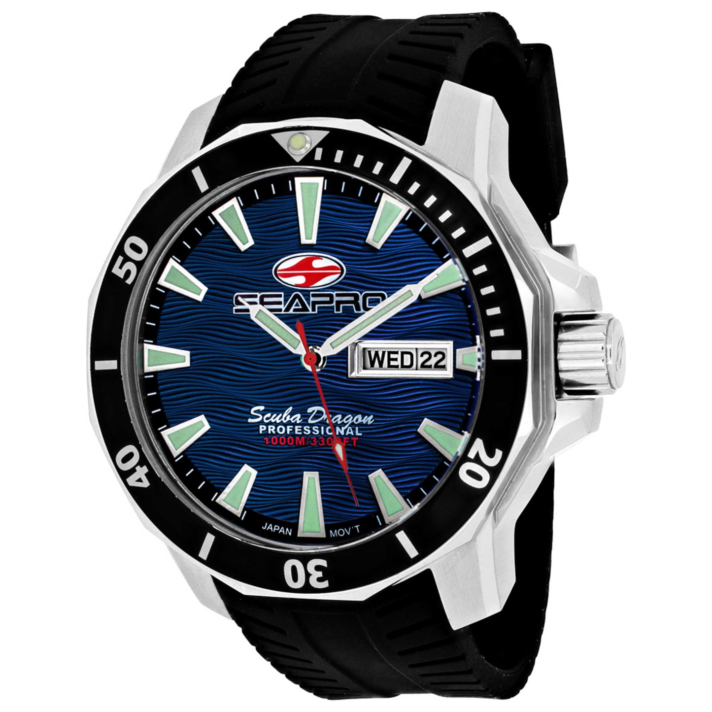 Front view of Seapro Scuba Dragon Diver Men's Quartz Watch SP8316