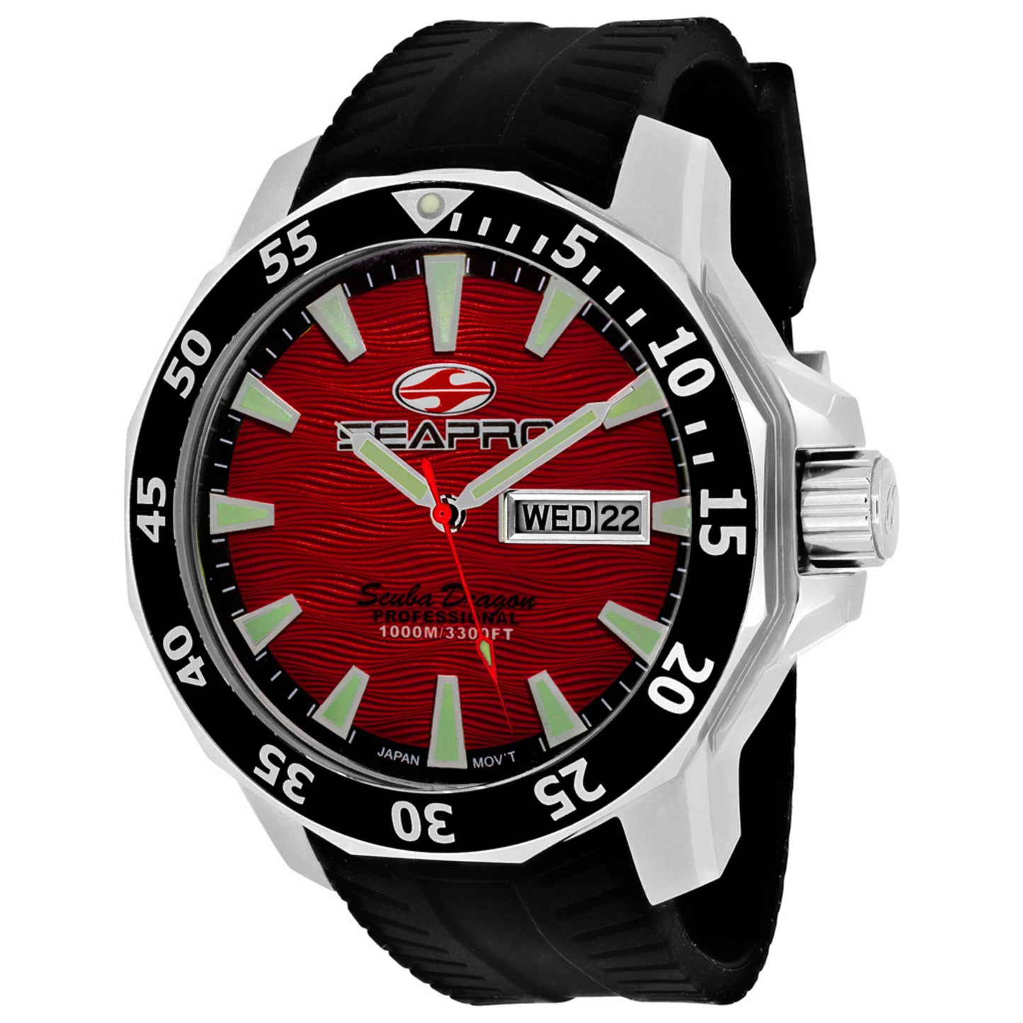 Front view of Seapro Scuba Dragon Diver Men's Quartz Watch SP8317